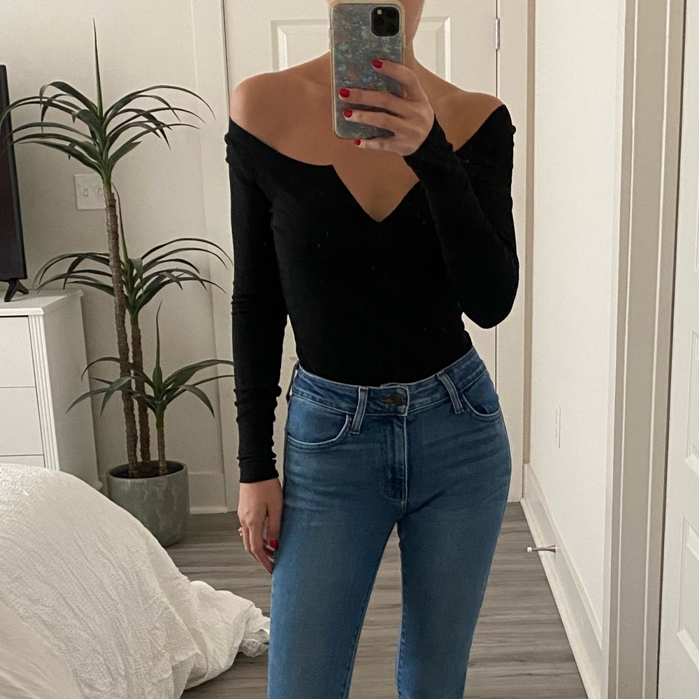 Meshki Black Long-sleeve Bodysuit